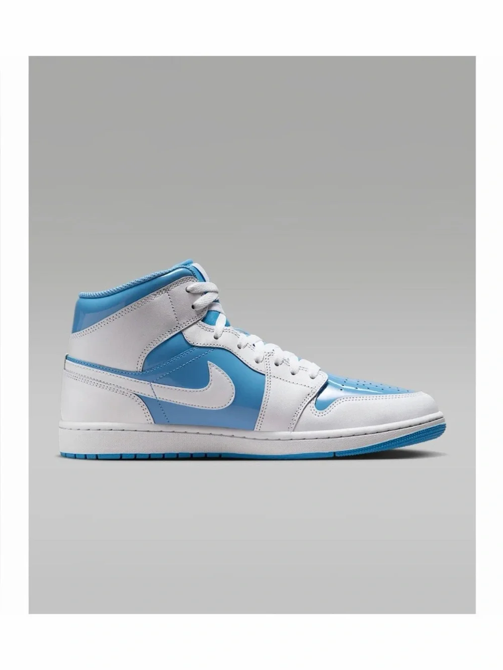 NIB Nike Air Jordan 1 Mid SE FZ2142-114 Sneakers Men White Blue Leather Shoes